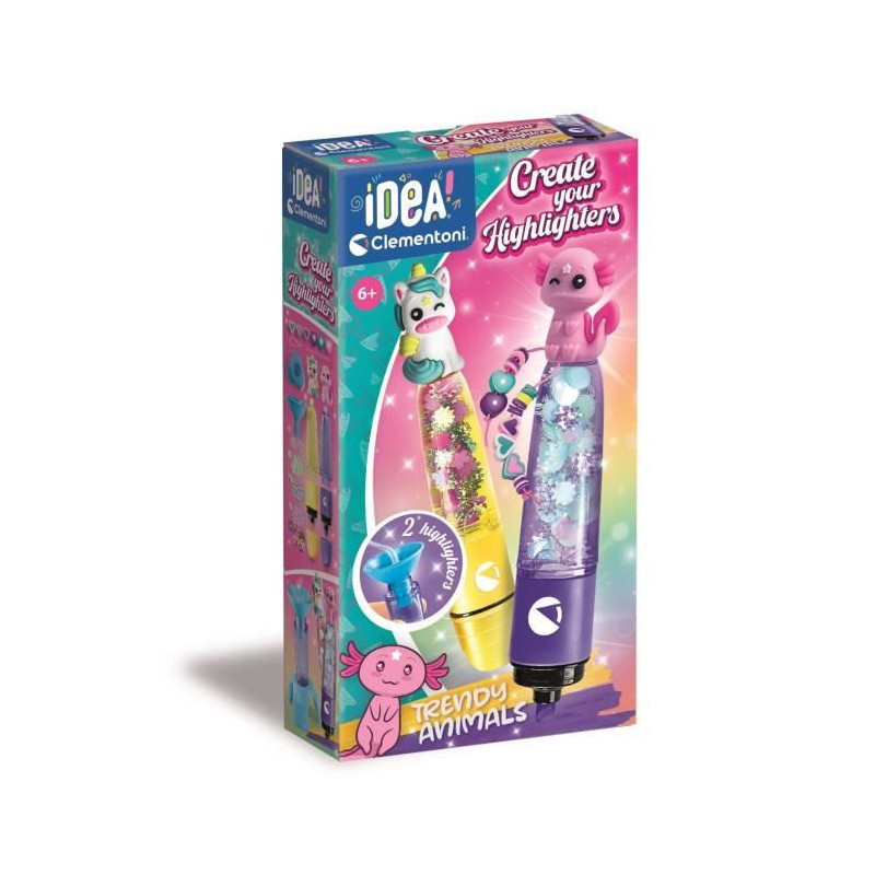 CLEMENTONI - Create your fluorescents - Trendy Animals