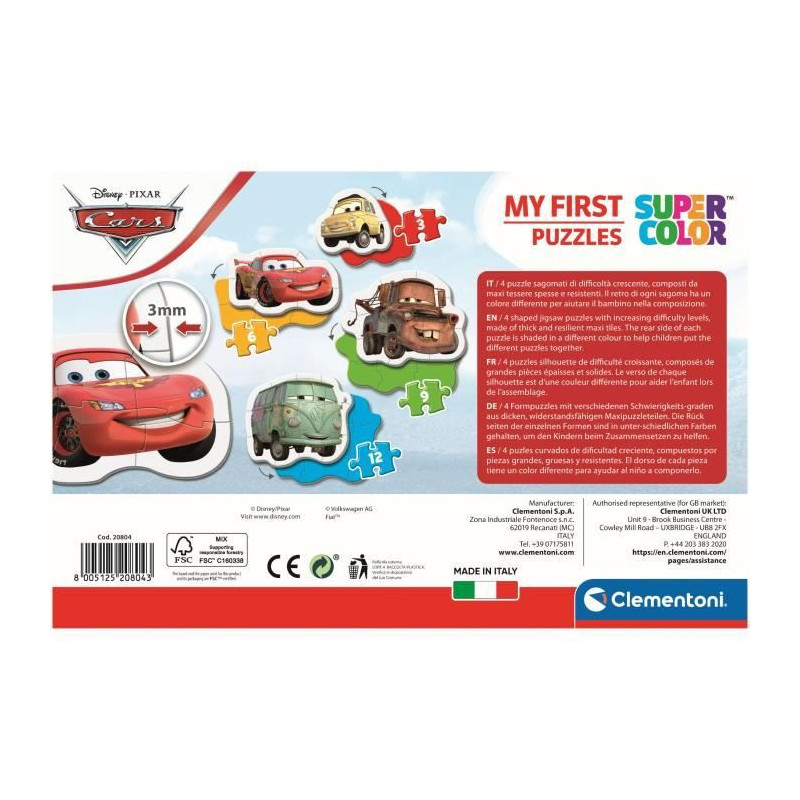 CARS - Mon Premier Puzzle 3-6-9-12 pieces