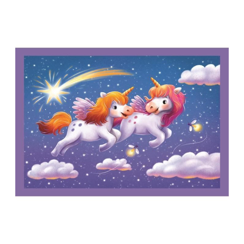 CLEMENTONI - 4 in 1 Puzzle - A Day with Unicorns