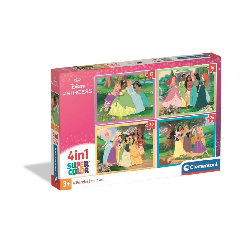 CLEMENTONI - 4 in 1 puzzle - Disney Princess