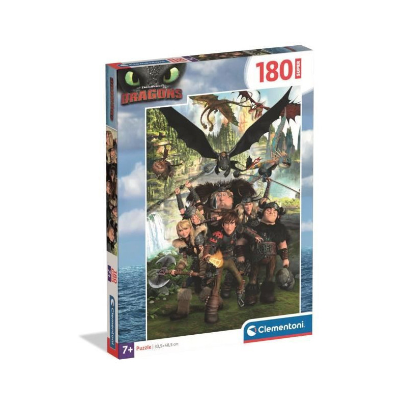 CLEMENTONI - 180 pieces Super - Dragons
