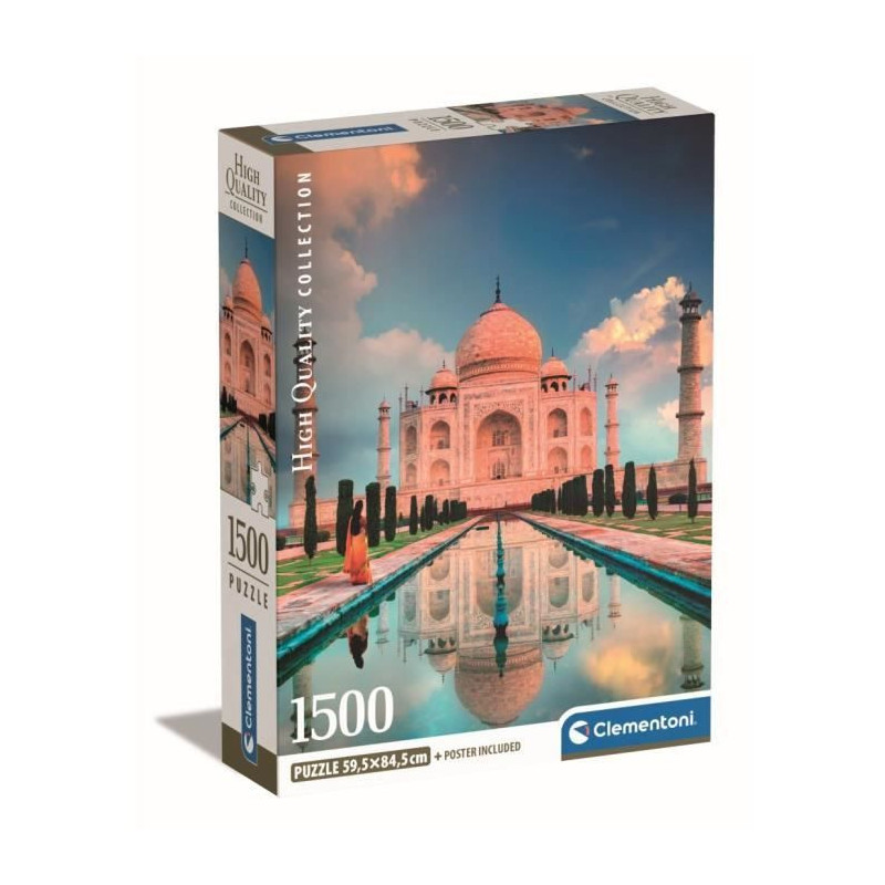 Clementoni - 1500p Taj Mahal - 59.2 x 84.3 cm - With poster