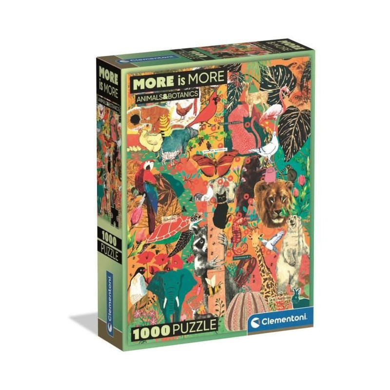 CLEMENTONI - Compact 1000 pieces - More is more - Animals & Botanics