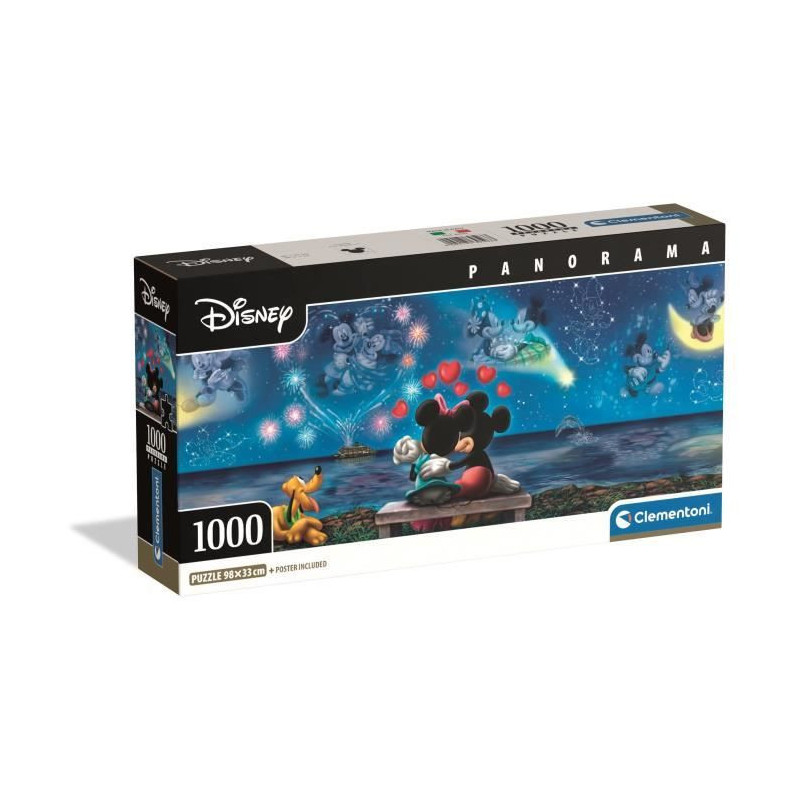 CLEMENTONI - Compact 1000 pieces Panorama - Mickey & Minnie