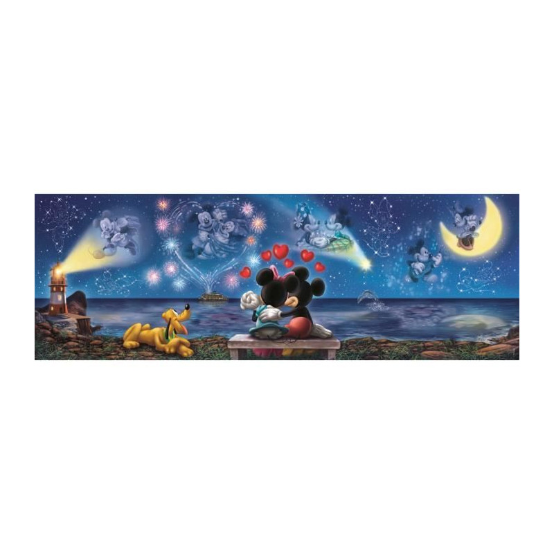 CLEMENTONI - Compact 1000 pieces Panorama - Mickey & Minnie