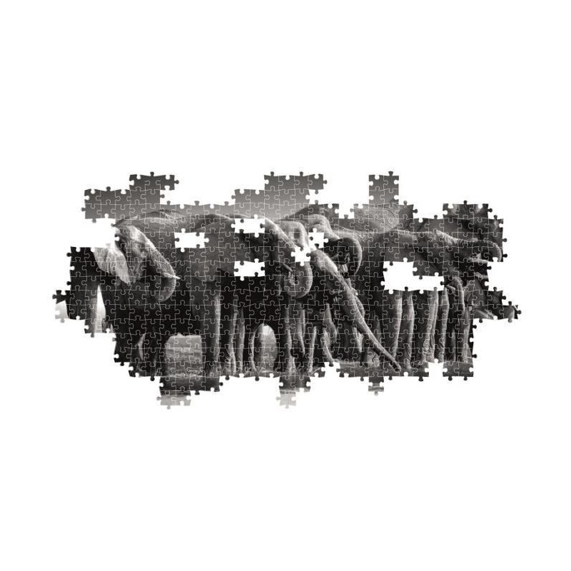 CLEMENTONI - Compact 1000 pieces Panorama - Herd of Giants