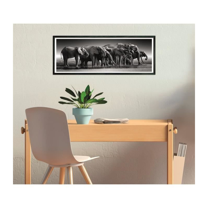 CLEMENTONI - Compact 1000 pieces Panorama - Herd of Giants
