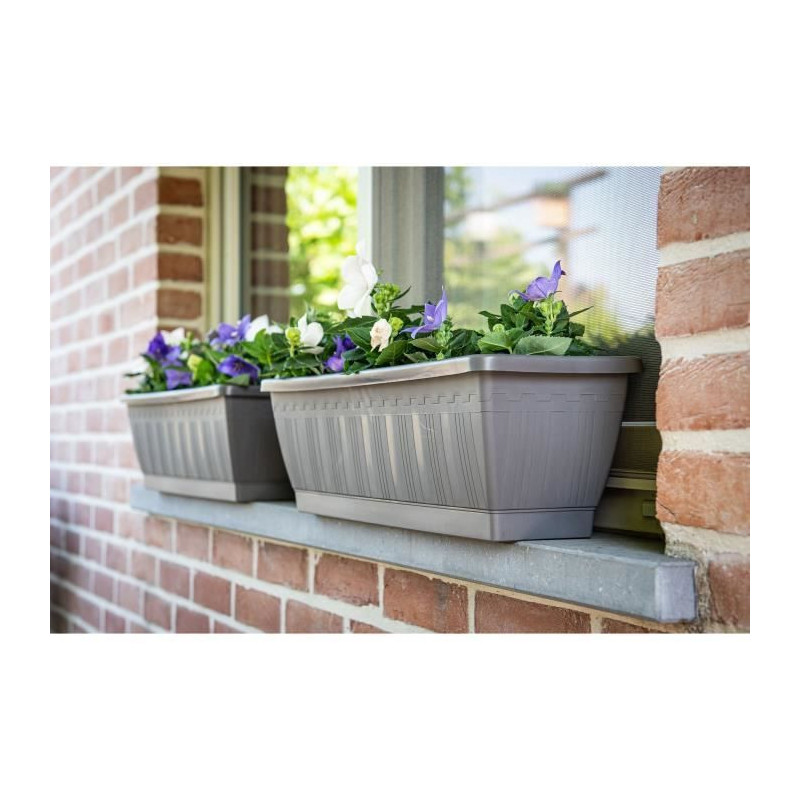 Planter - GARDEN ID Terraflor - Anthracite 60cm - Solidity - Water res