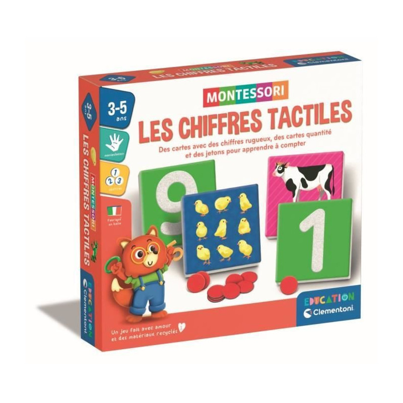 Montessori - Clementoni - Tactile numbers - Educational game learning