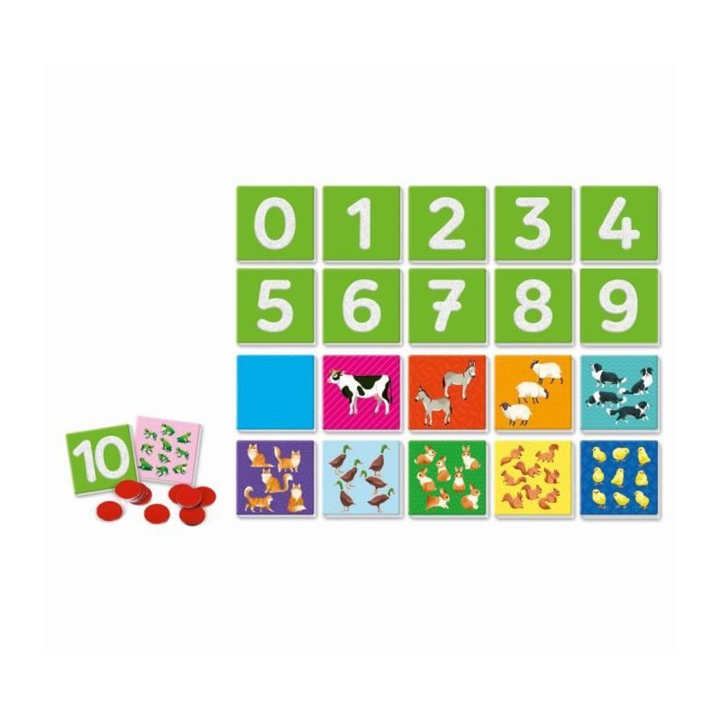 Montessori - Clementoni - Tactile numbers - Educational game learning