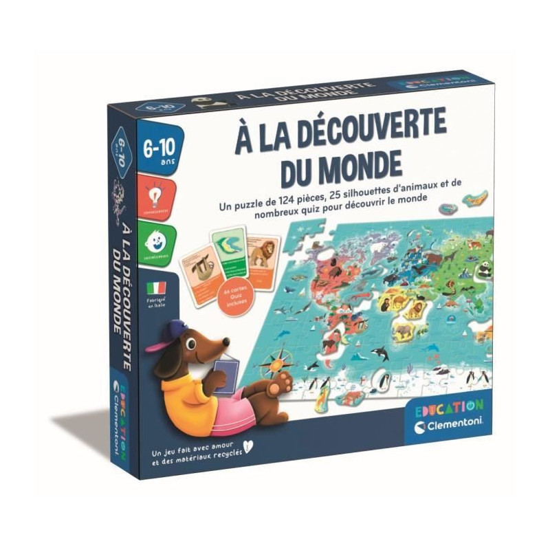 Clementoni - Puzzle to discover the world - With activities, challenge