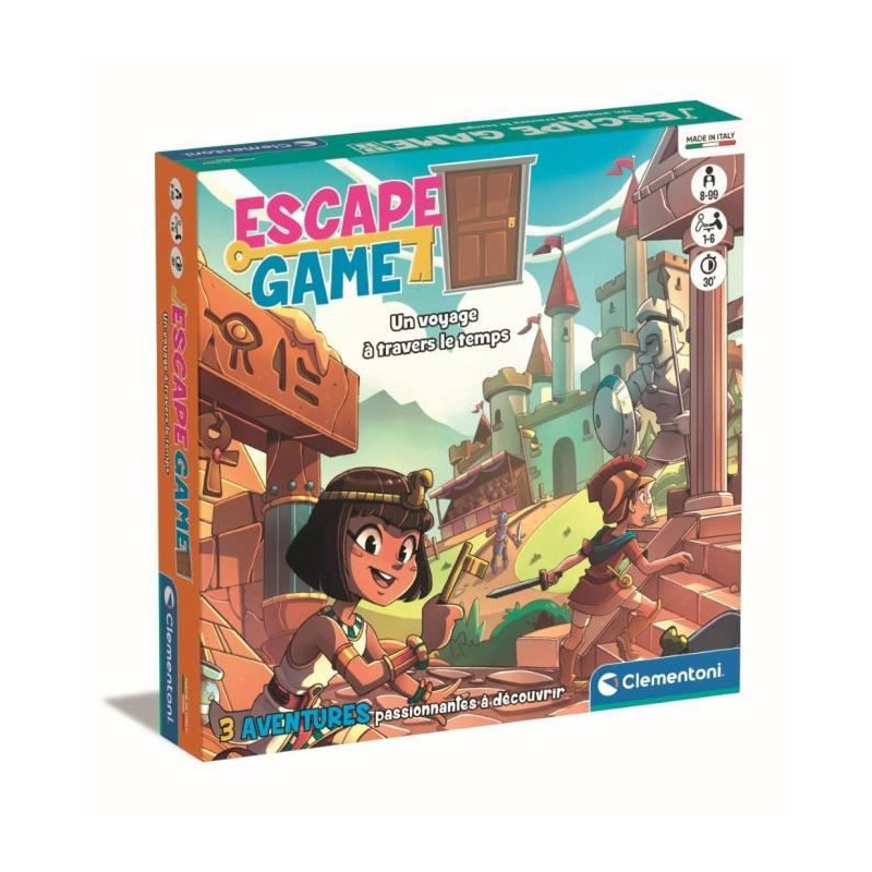 Clementoni - Escape Game travel through time - 3 adventures - Ages 8 a