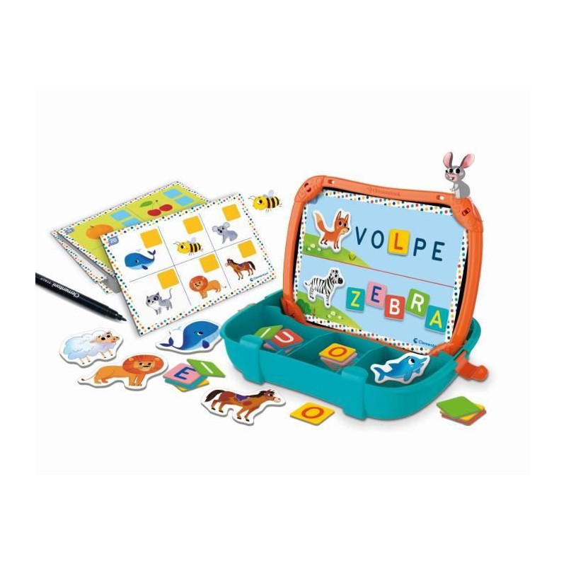 Clementoni - Magnetic Letters & Animals Case - From 3 years old