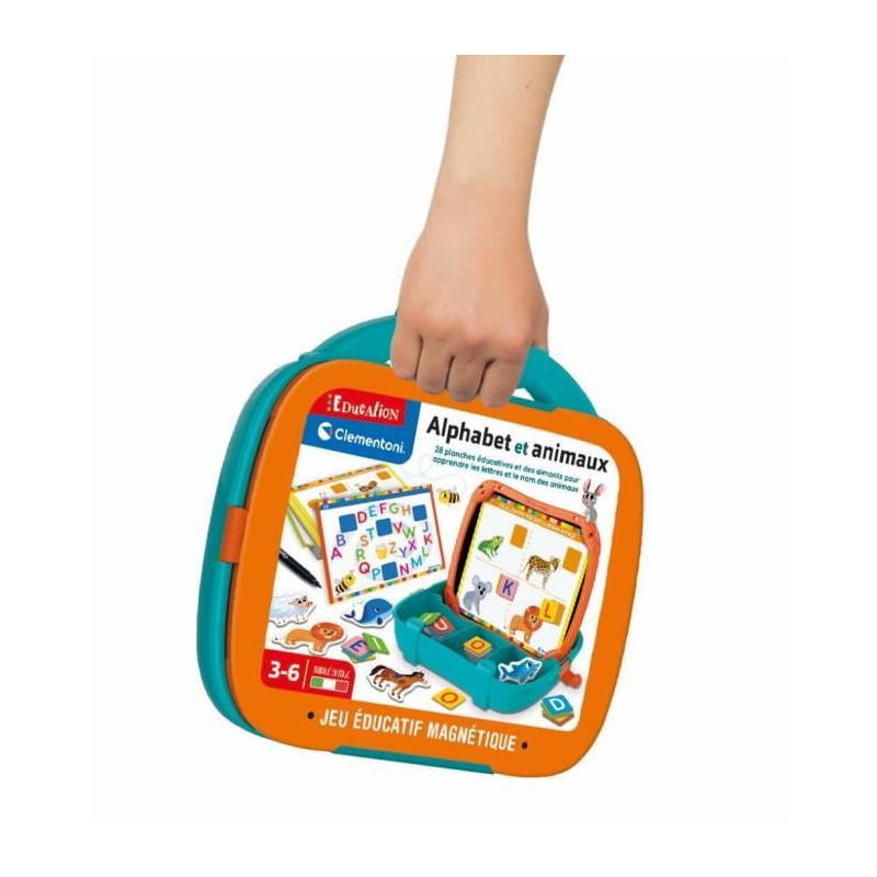 Clementoni - Magnetic Letters & Animals Case - From 3 years old