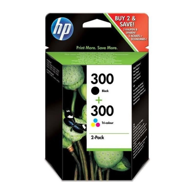 HP 300 Pack of 2 Genuine Black / Three-Color Ink Cartridges for HP Des
