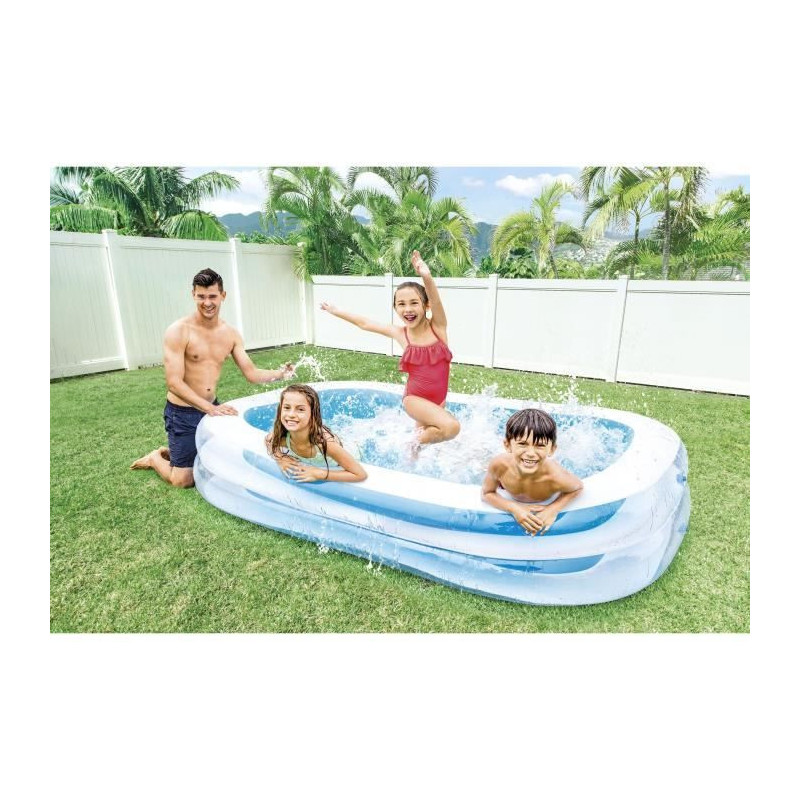 INTEX Rectangular inflatable pool for the family - 2,62x1,75x0,56m
