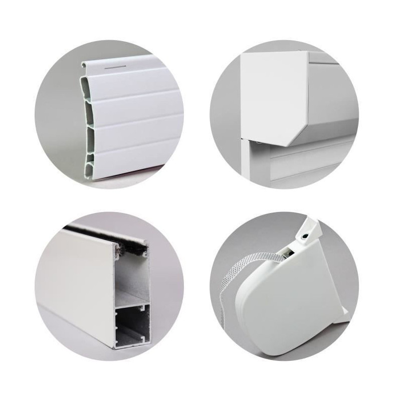 FRANCE-COMBI PVC hand-cut reversible shutter with strap - W 120 x H 15