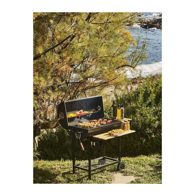 MIKE charcoal barbecue - Cooking surface 71 x 35 cm