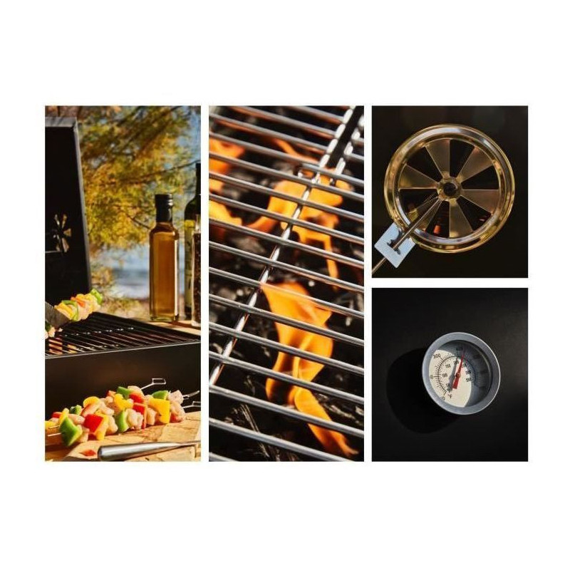 MIKE charcoal barbecue - Cooking surface 71 x 35 cm