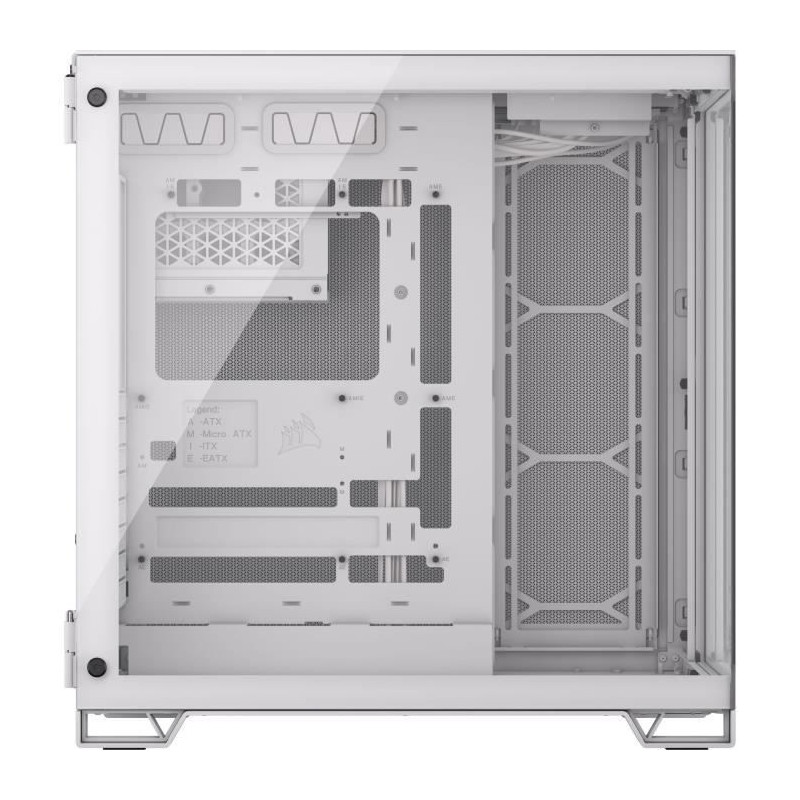 PC case - CORSAIR - 6500X Tempered Glass Mid-Tower Dual Chamber - Whit