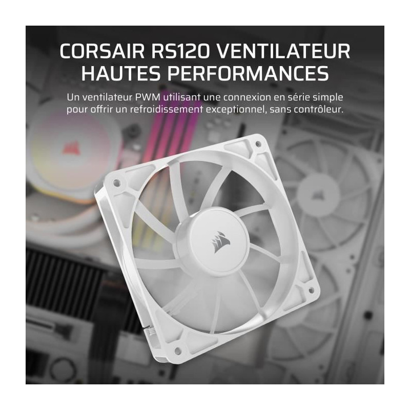 PWM Fan 120mm - CORSAIR - RS120 - White