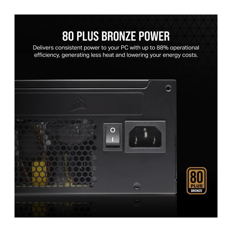Power supply - CORSAIR - CX550 - 80 PLUS Bronze ATX Power