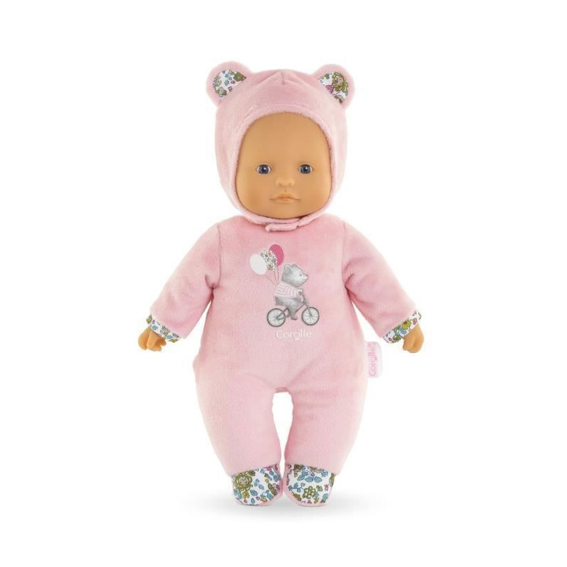 My Doudou COROLLE - Pti' Coeur Ours Rose - 30 cm - small baby doll - v