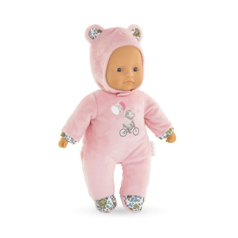 My Doudou COROLLE - Pti' Coeur Ours Rose - 30 cm - small baby doll - v