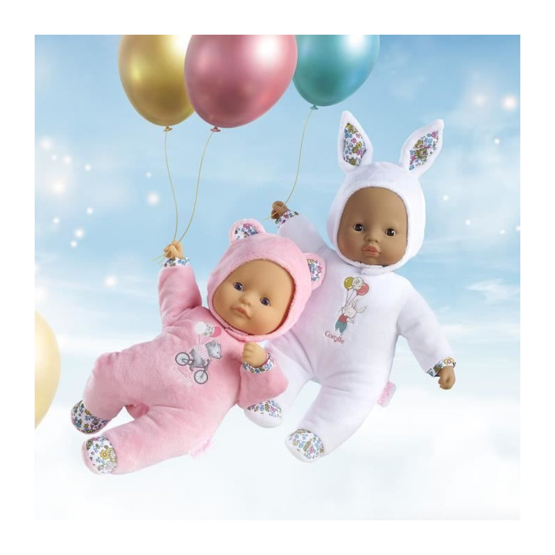 My Doudou COROLLE - Pti' Coeur Ours Rose - 30 cm - small baby doll - v