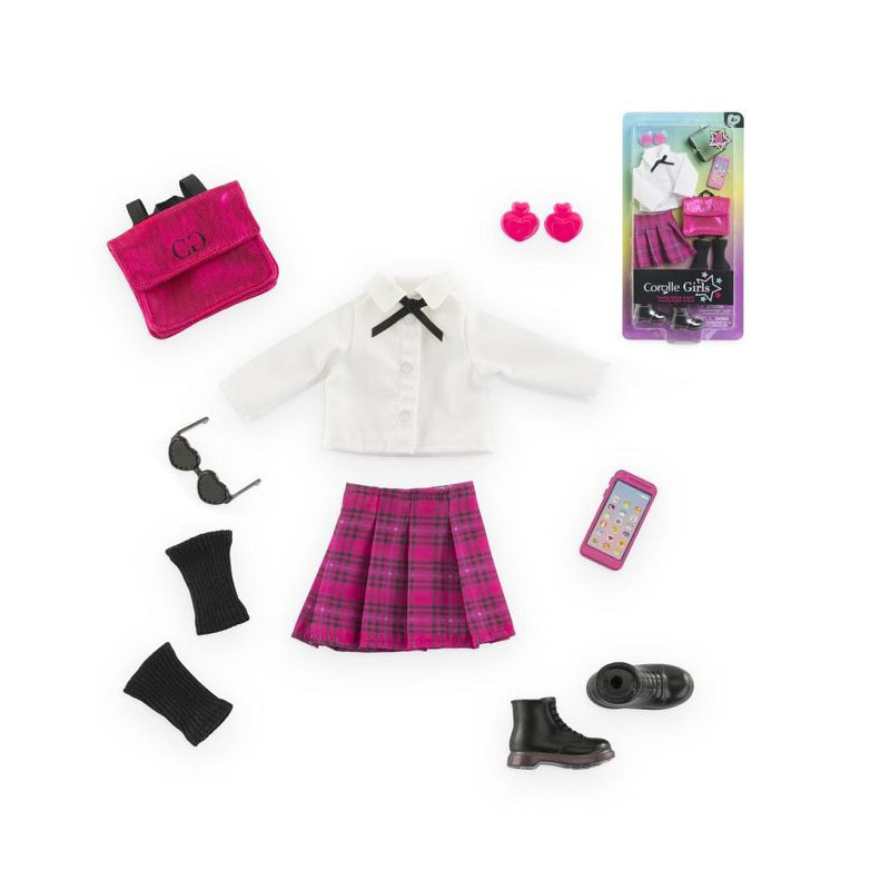 Doll accessories - COROLLE - English College Dressing - 8 accessories
