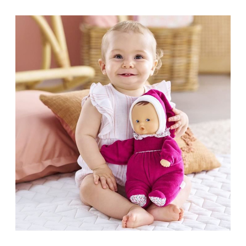 Doudou - COROLLE - Babipouce Rose Grenadine - 28 cm - vanilla scent -