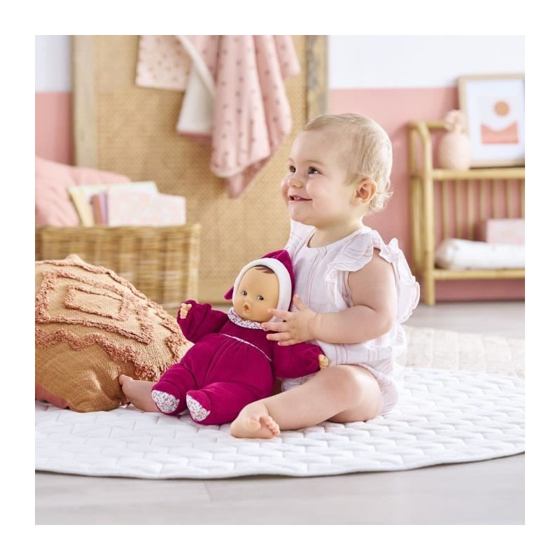 Doudou - COROLLE - Babipouce Rose Grenadine - 28 cm - vanilla scent -