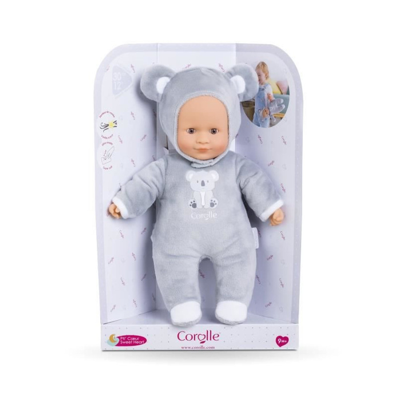 My Doudou COROLLE - Pti' Coeur Koala - 30 cm - small baby doll - vanil
