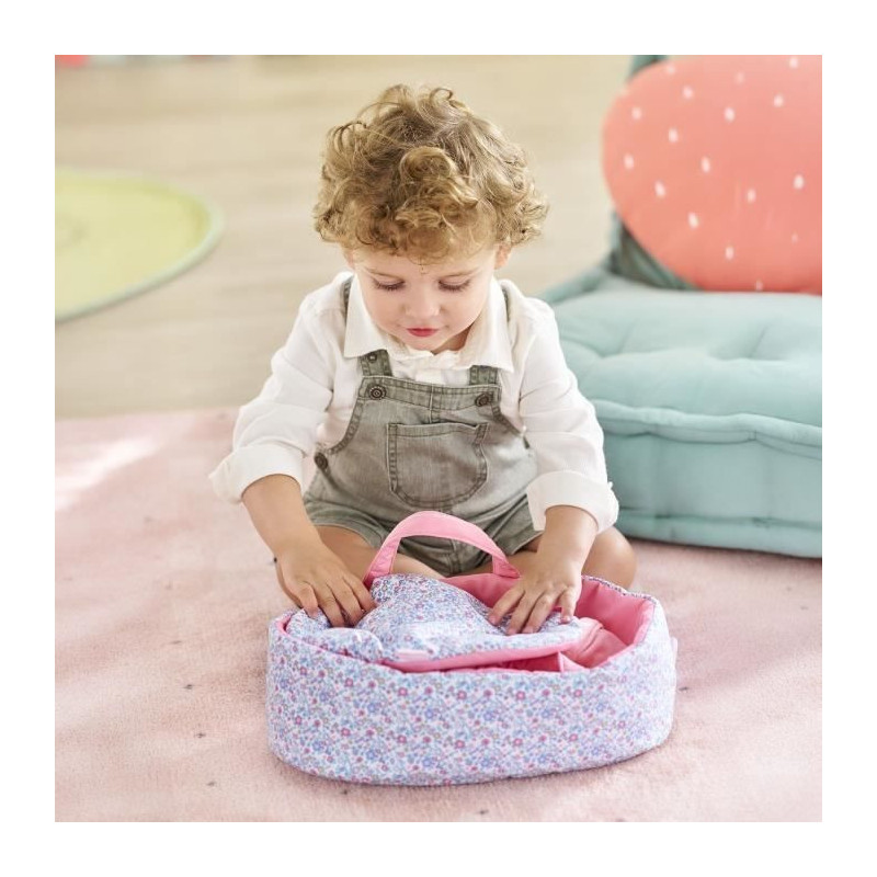 Baby doll accessories - COROLLE - Floral bassinet - for 30 cm baby dol