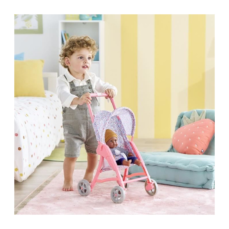 Baby doll accessories - COROLLE - Floral stroller - for 30 cm baby dol