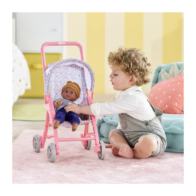 Baby doll accessories - COROLLE - Floral stroller - for 30 cm baby dol
