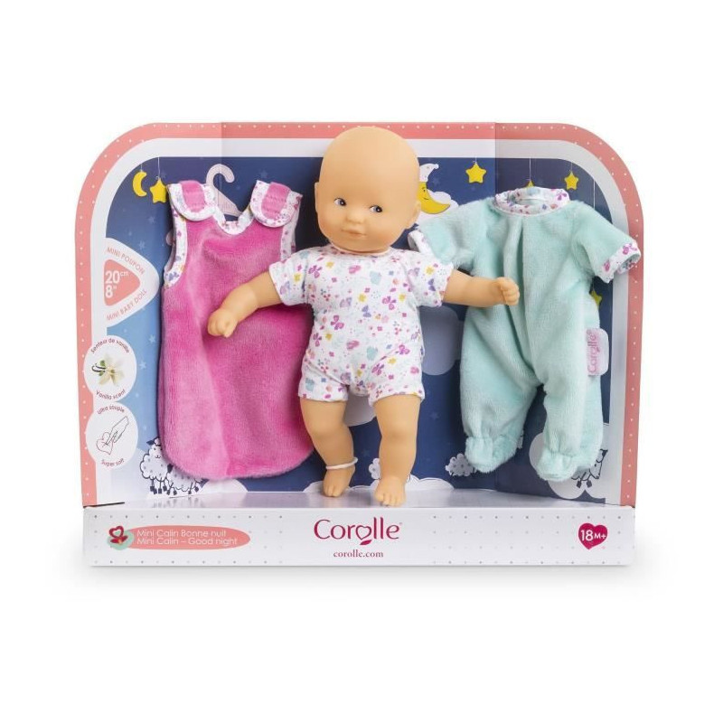 Baby doll - COROLLE - Mini Calin Bonne Nuit Papillons - 20 cm - 2 acce
