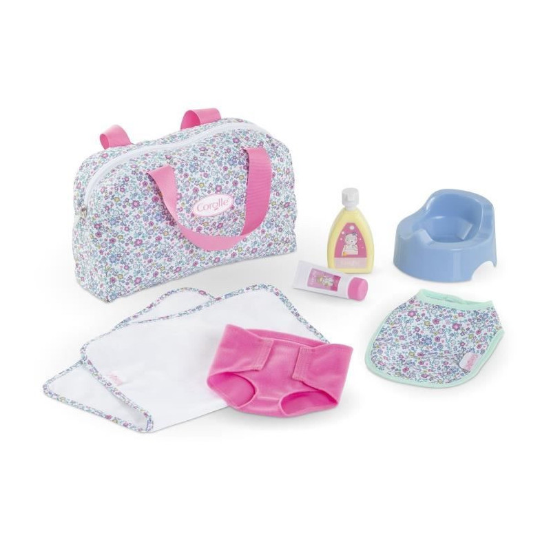Baby accessories - COROLLE - Floral changing accessories set - 7 acces