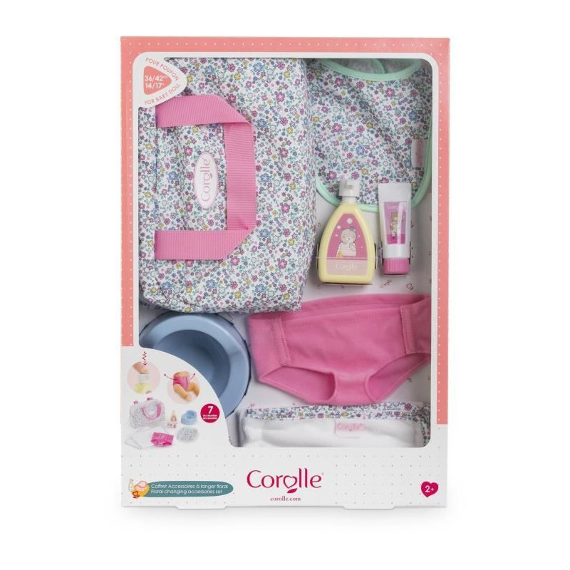 Baby accessories - COROLLE - Floral changing accessories set - 7 acces