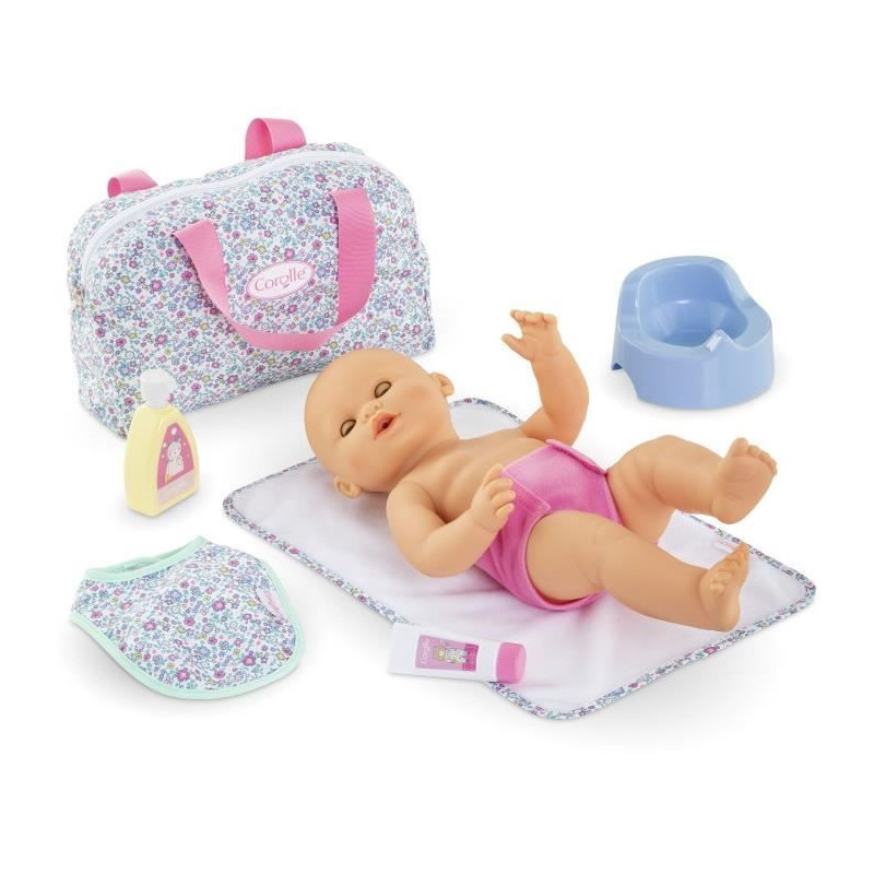 Baby accessories - COROLLE - Floral changing accessories set - 7 acces