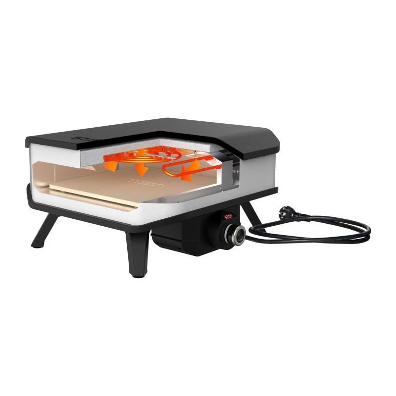 Electric pizza oven - COZZE - 2200 W - 60.5 x 60.5 x 30.5 cm - Black /