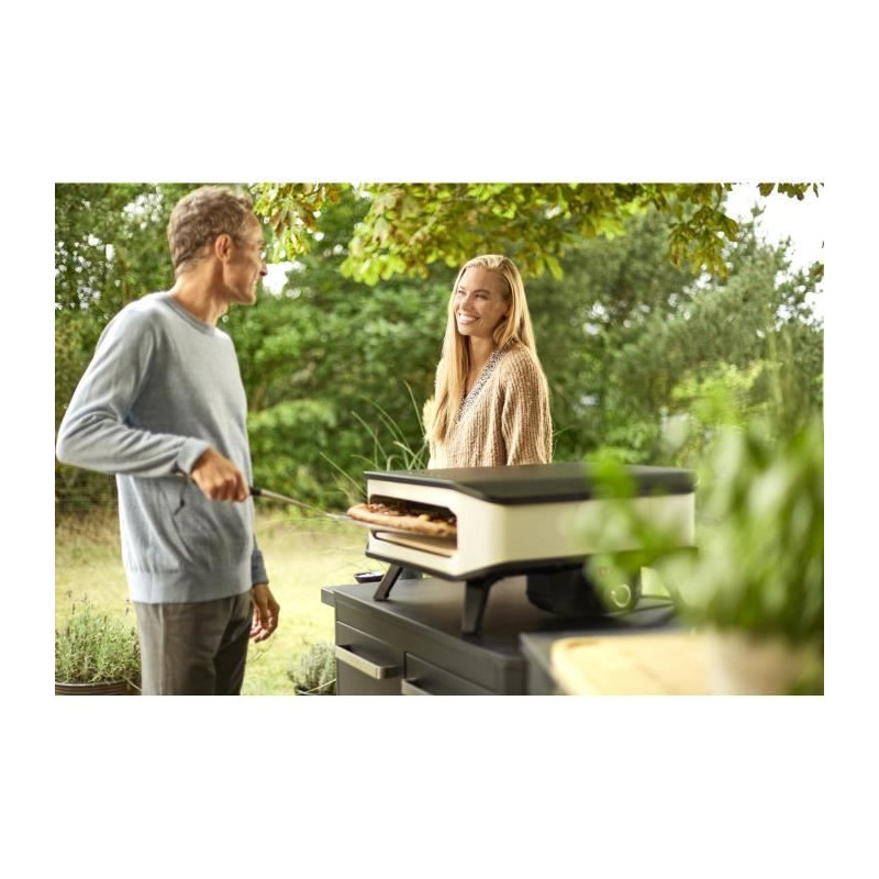 Electric pizza oven - COZZE - 2200 W - 60.5 x 60.5 x 30.5 cm - Black /