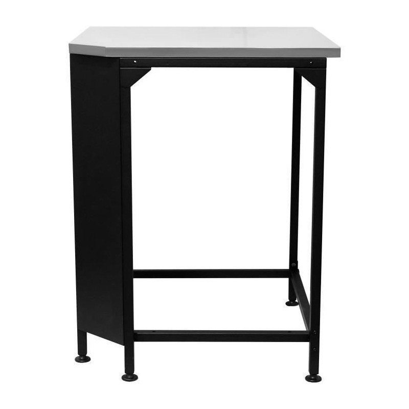 Corner table - COZZE - Stainless steel worktop - Black