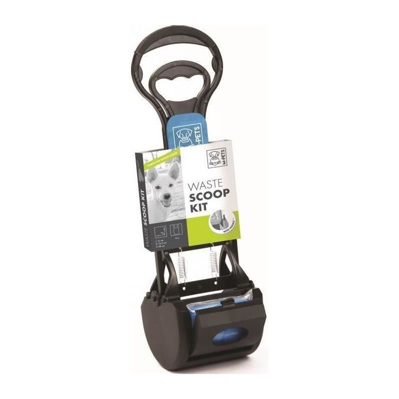 M -PETS KIT A LOCED WASTE SCOOP KIT - 38x12x10.5cm - Black and blue -