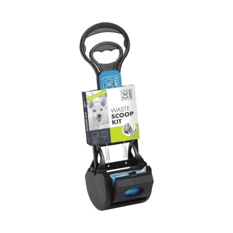 M -PETS KIT A LOCED WASTE SCOOP KIT - 38x12x10.5cm - Black and blue -
