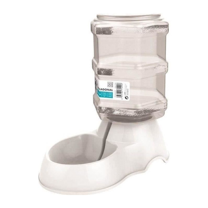 M -pets Hexagonal water distributor - 3500ml - White - For dogs