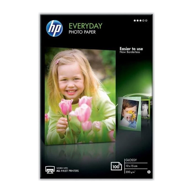 HP CR757A Glossy Photo Printing Paper - 100 Sheets - 200g - White