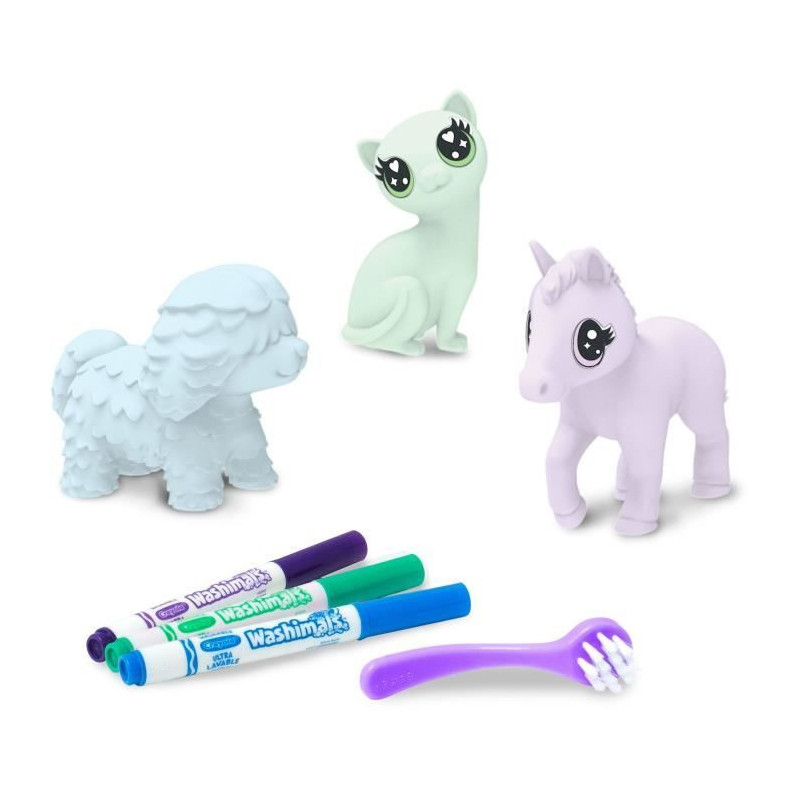 Creative Play - CRAYOLA - Washimals - Set of 3 pastel animals - Ages 3