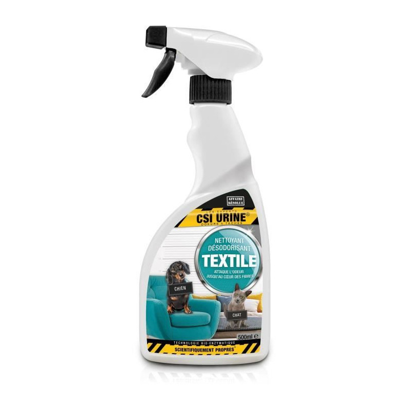 Textile deodorizing cleaner - CSI URINE - 500ML - Eliminates odors, di