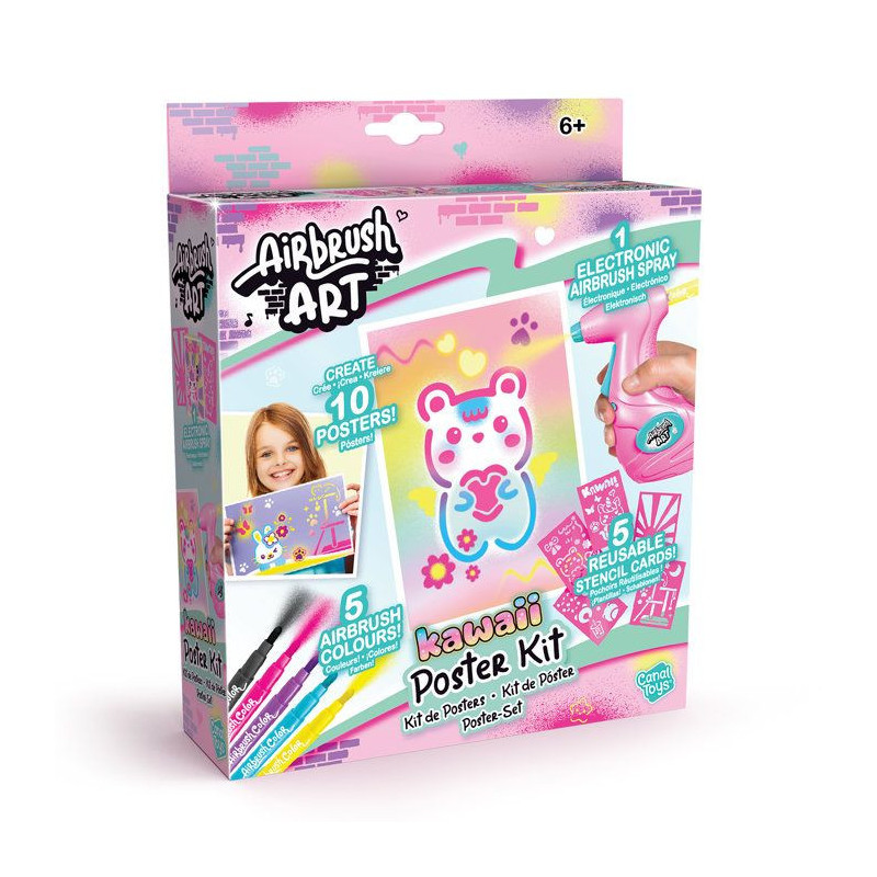 Canal Toys - Airbrush Art - Poster Creation Kit with electronic spray,